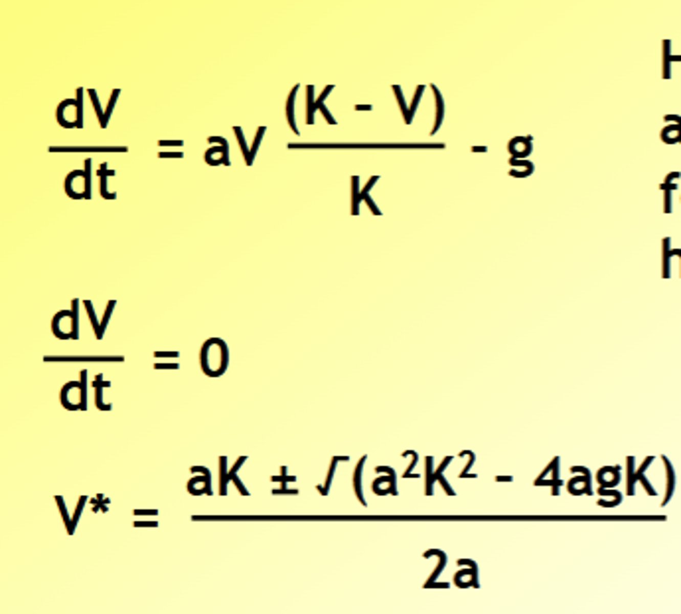 <p>- Herbivore is polyphagous, so abundance does not depend on focus plant -> constant rate of herbivory</p><p>- Plant abundance determined by plant and herbivore traits; the faster it grows, the higher its biomass</p><p>- Herbivore is not limited by focal plant</p>
