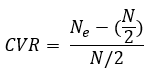 <p>Where ne equals the number of SME's rating an item as essential and N equals the total number of SME’s providing ratings. </p>