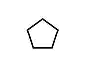 <p>A five-carbon cycloalkane with the chemical formula C5H10, recognized for its pentagonal ring structure. </p>