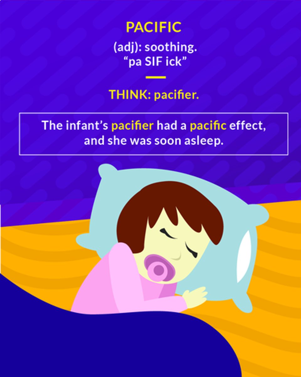 <p>(adj.) peaceful; serene</p>