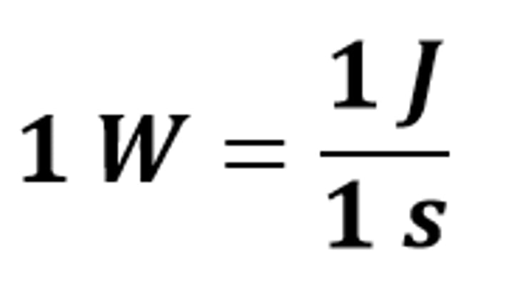 <p>The power when one joule of energy is transferred in one second (1 W = 1 J/s)</p>