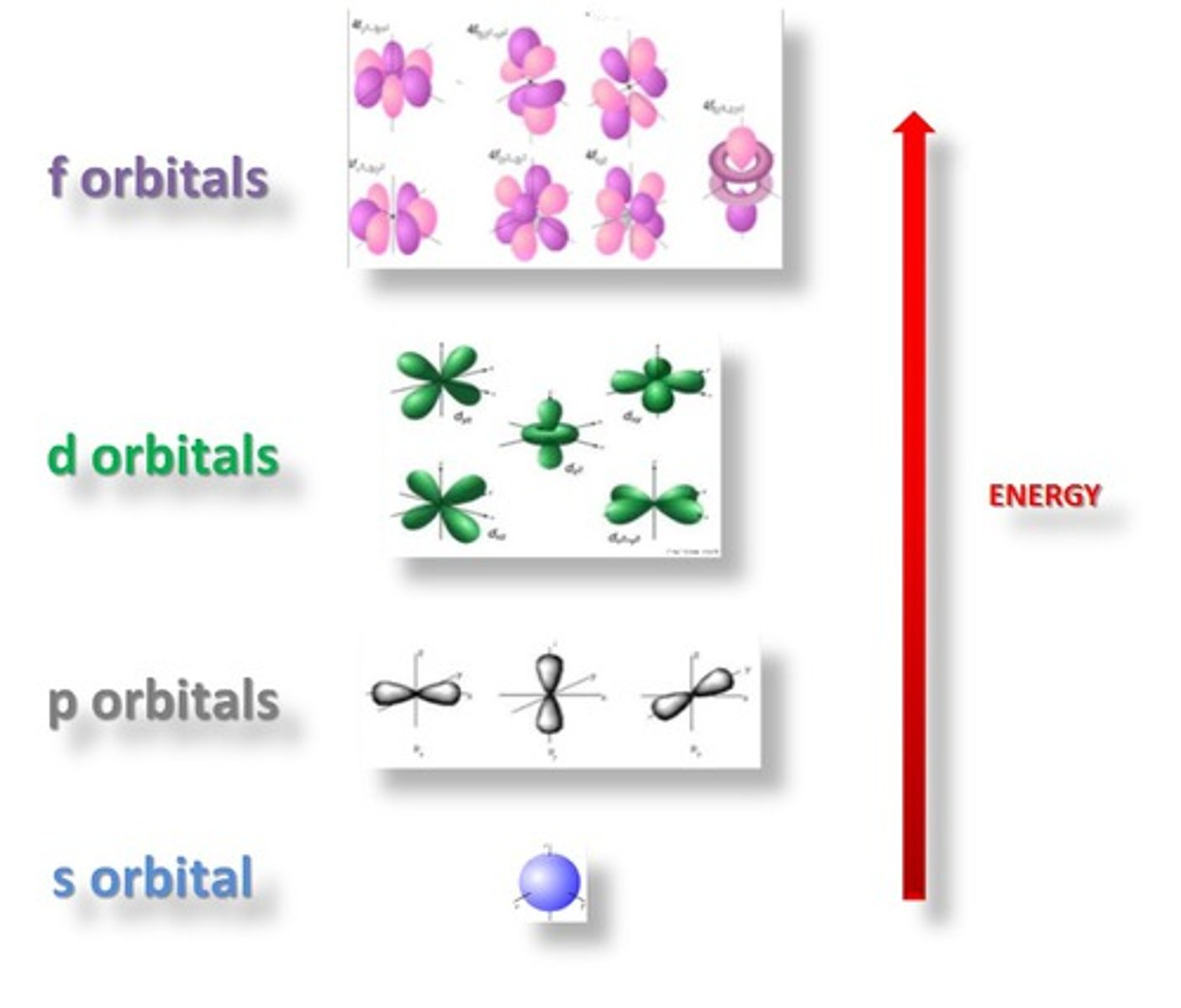 <p>A region around the nucleus that can hold up to two electrons with opposite spins [s orbital = spherical and p orbital = dumb-bell]</p>