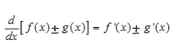 <p>the derivative of a sum or difference of fxns is the sum or difference of their derivatives.</p>