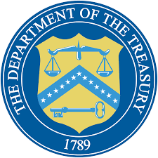* Produces coins and bills
* Collect taxes
* Borrow money and manages public debt
* Enforces alcohol, tobacco, and firearms law

First secretary:Alexander Hamilton

Current secretary:Janet Yellen

Sub departments:

* The Alcohol and Tobacco Tax and Trade Bureau (TTB)
* The Bureau of Engraving & Printing (BEP) 