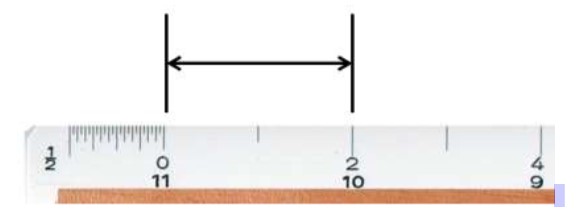 Using the following scale below, what is the actual field dimension based on the plan dimension  \n shown?  \n   \n   \n a) 1 inch  \n b) 2 inches  \n c) 1 foot  \n d) 2 feet