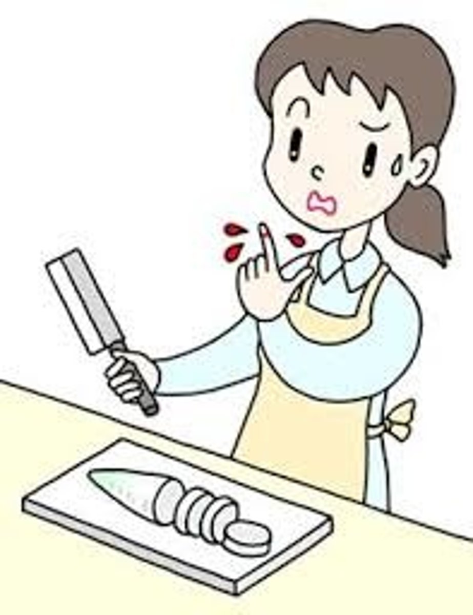 <p>to cut oneself</p>