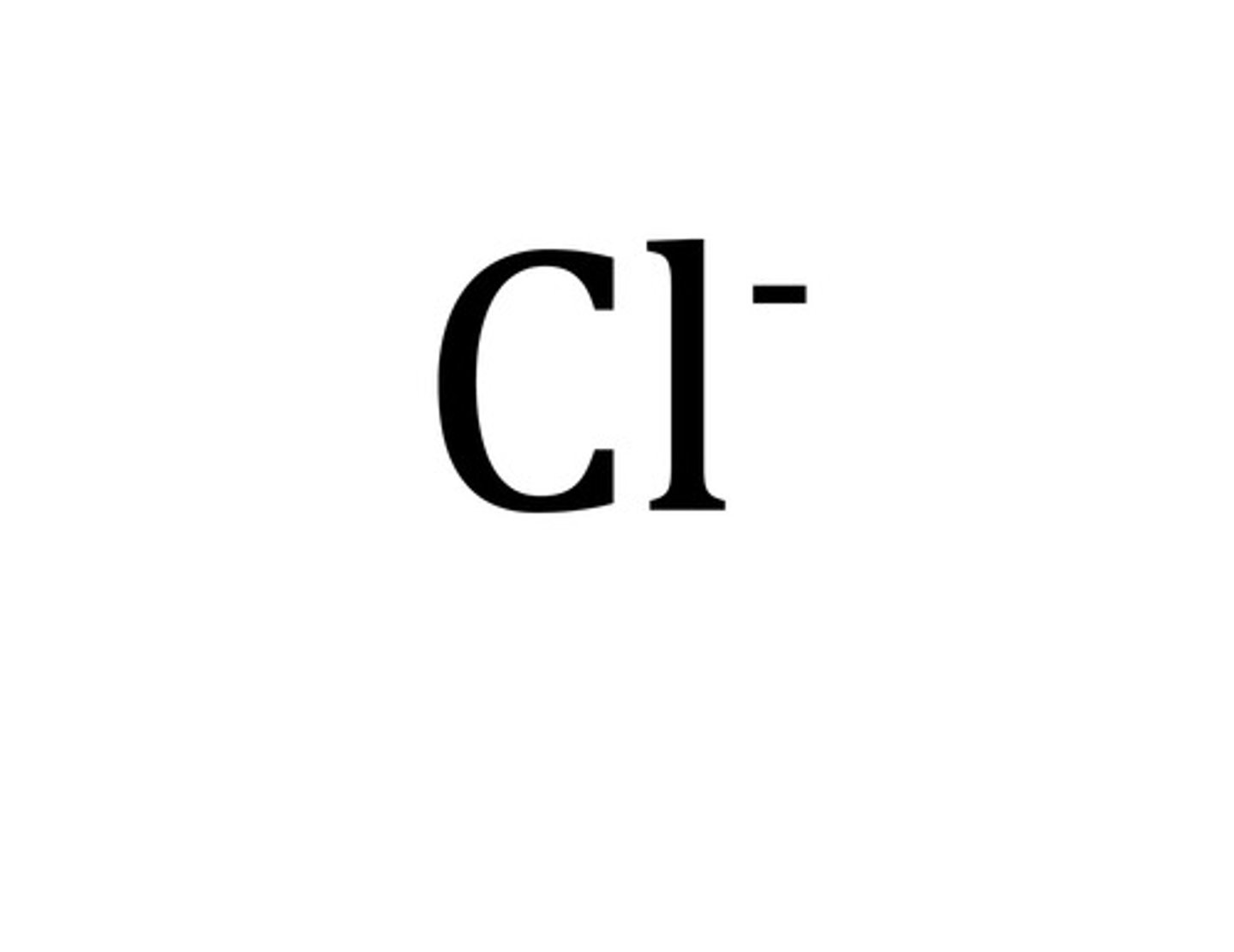 <p><strong><span class="bgP">Chloride</span></strong></p>