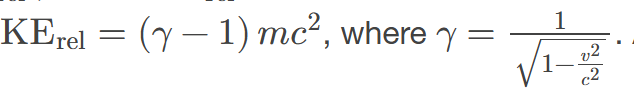<p>Refers to the energy an object possesses due to its motion at relativistic speeds, calculated as (E_k = \gamma mc^2 - mc^2), where (\gamma) is the Lorentz factor. </p>