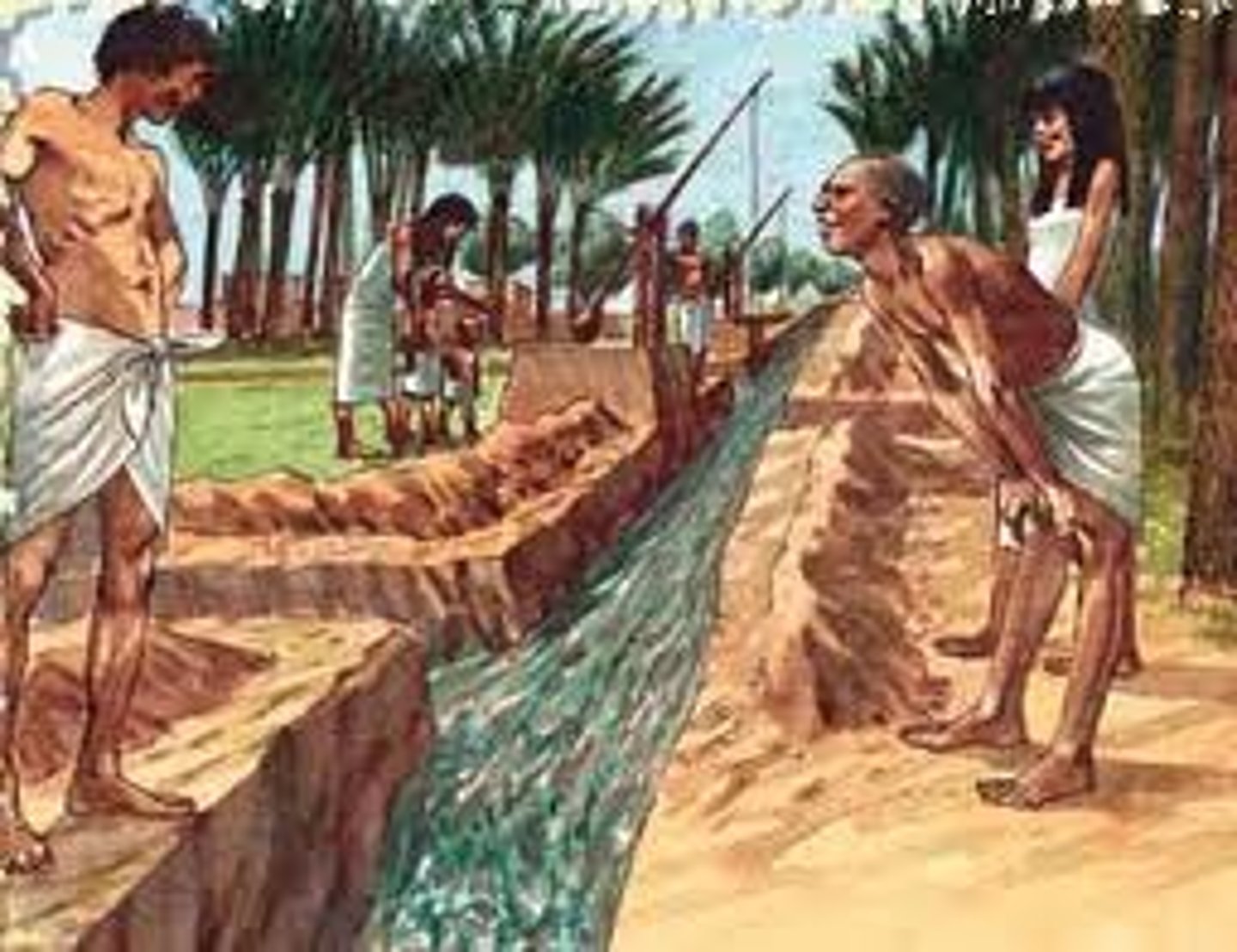 <p>A way of supplying fresh water to an area of farmland.</p>
