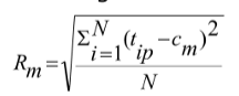 <p> The square root of average distance from any point of the cluster to its centroid	</p>