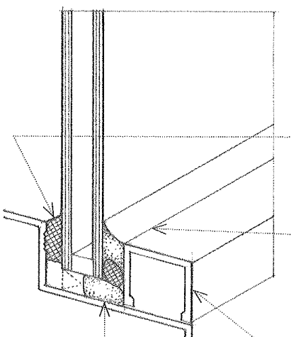 <p><span>The setting of glass in a window frame with glazing tape or a liquid sealant</span></p>