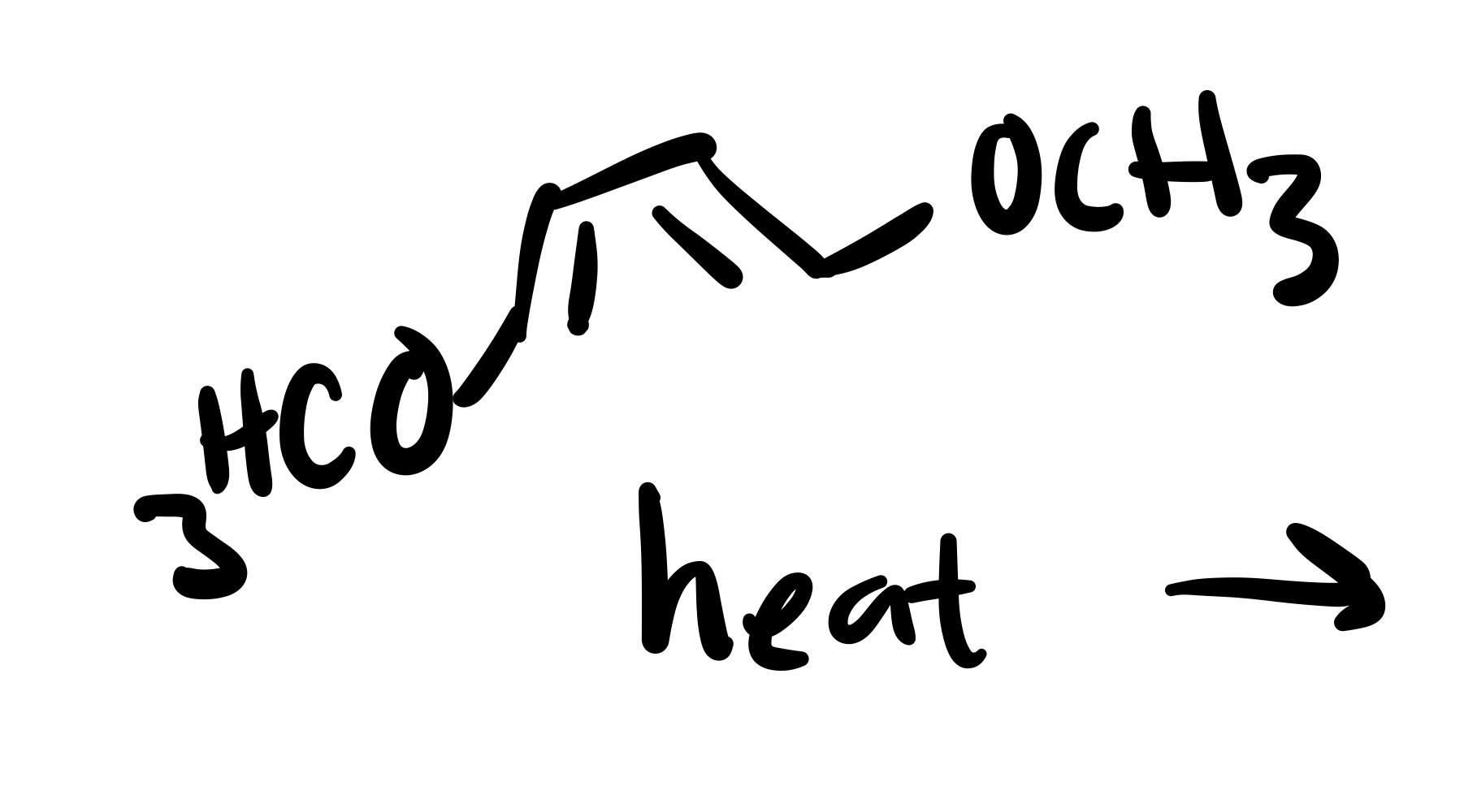 <p>Diene, heat - diene adds to dienophile </p>