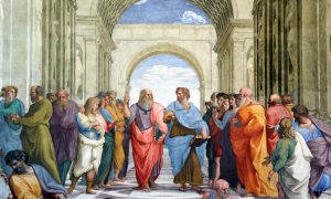 <p><strong>School of Athens</strong></p><p>Raphael</p><p>High Renaissance (Italy)</p><p>1509-1511</p><p>Fresco</p>