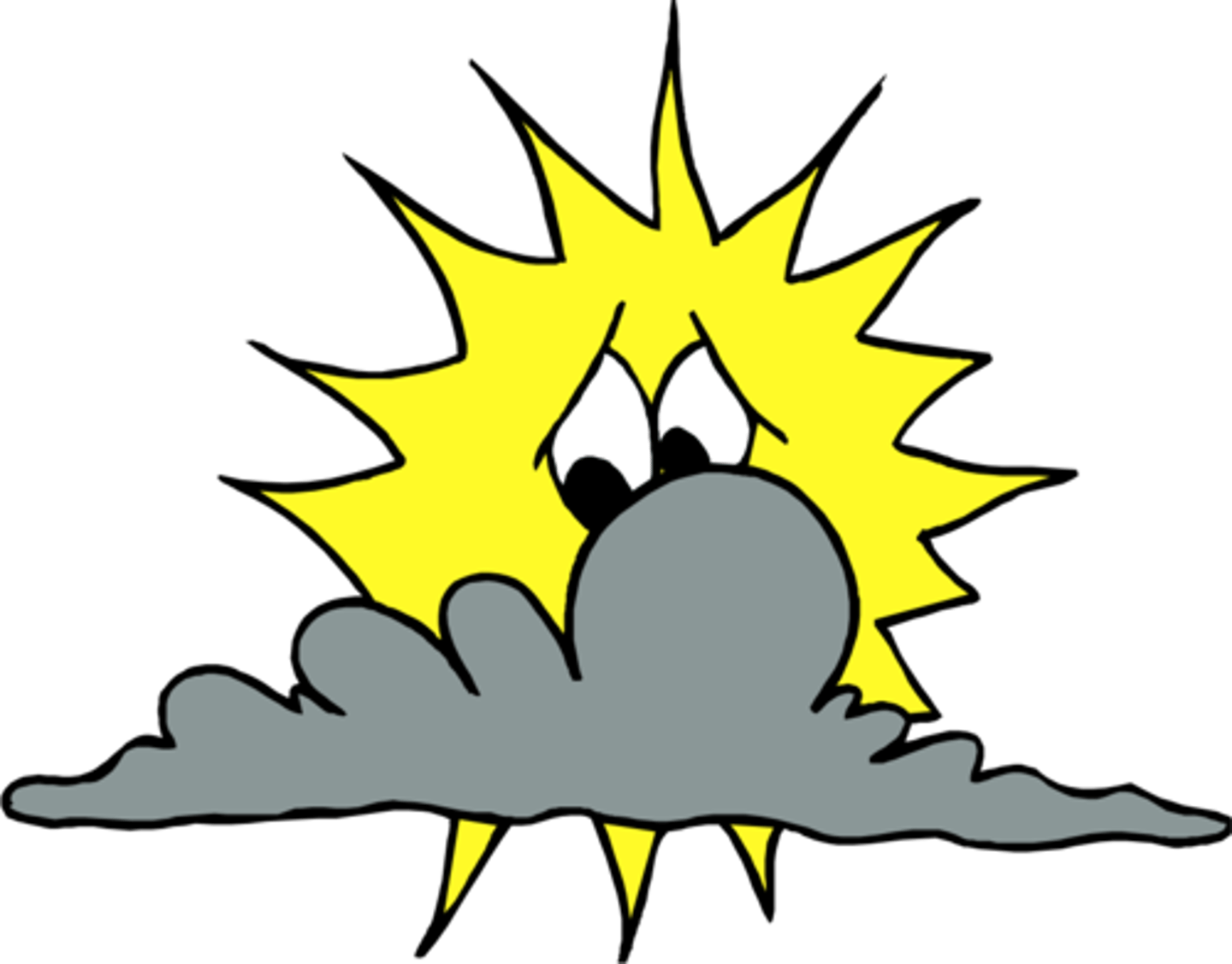 <p>It's cloudy.</p>