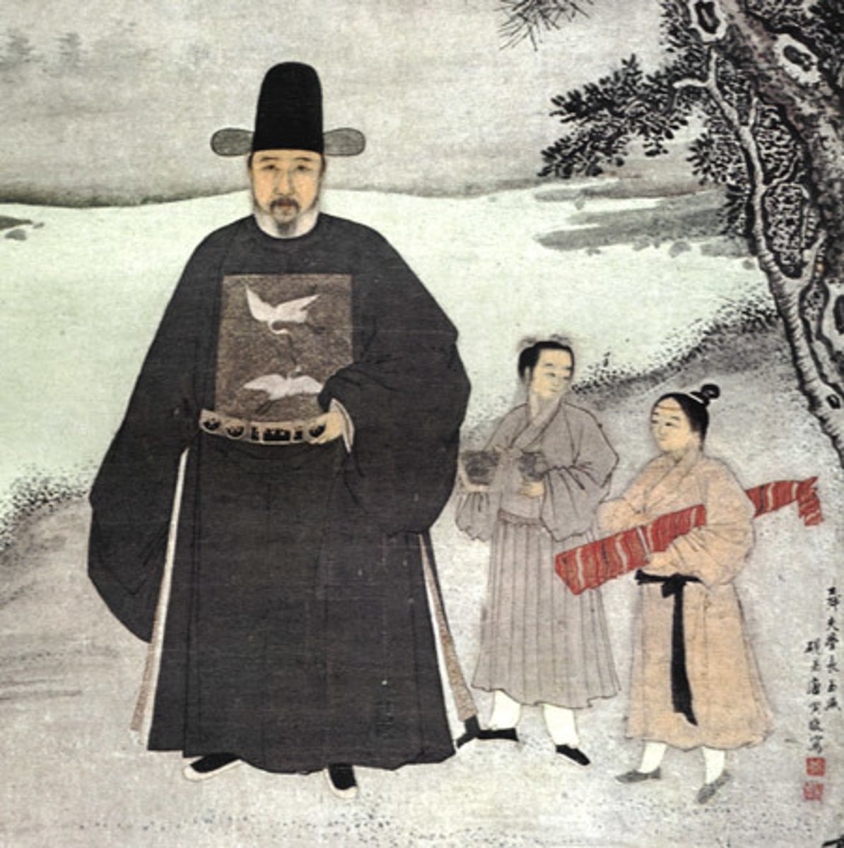 <p>A social class in China that consisted of educated individuals who were often involved in government and administration.</p>