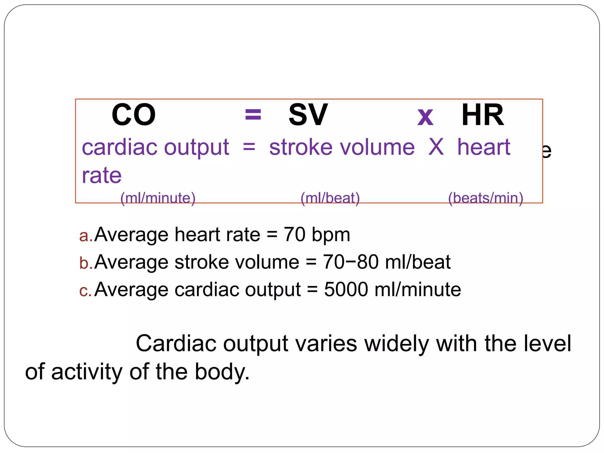 <p>Stoke volume &amp; Heart rate</p>