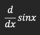 <p>Derivative of sinx</p>
