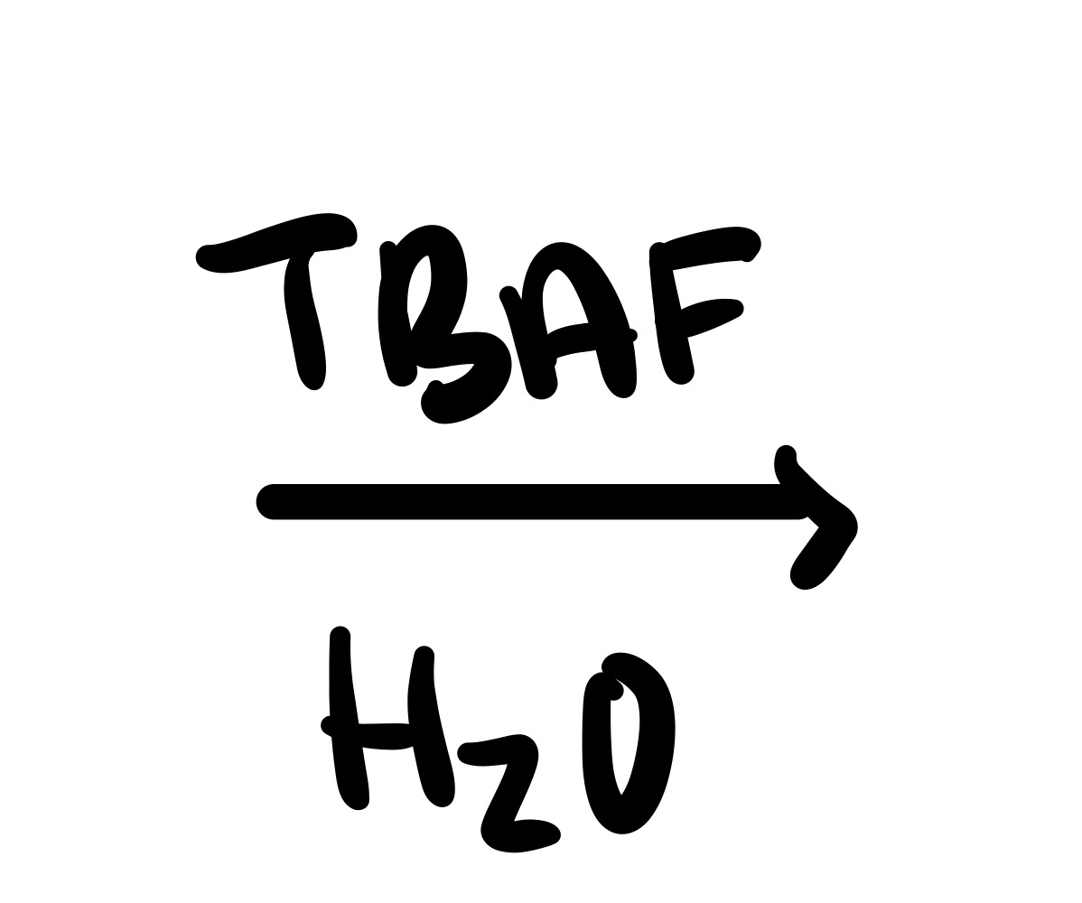 <p>TBAF, H2O - OTMS is replaced with OH</p>