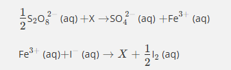 <p><span><span>Give the formula and state symbol for compound X in the following equations.</span></span></p>