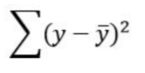<p>the overall measure of variation in the y-values</p><ul><li><p>uses y-bar, not y-hat</p></li></ul><ul><li><p>sum of the difference between the actual and average squared</p></li><li><p>on a scatterplot —&gt; draw average as a horizontal line and fine difference</p></li></ul><p></p>