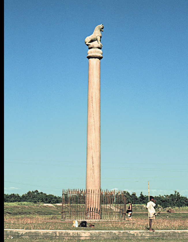 <p><span>ASHOKAN PILLAR<br>Lauriya Nandangarh, Bihar, India. Maurya period, c. 246 BCE.<br></span></p>