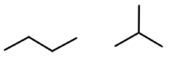 <ul><li><p>can only draw these not cycloalkanes as C4H10 is an alkane and has the same molecular formula as them</p></li><li><p>Cycloalkanes do not have same molecular formula</p></li></ul><p></p>