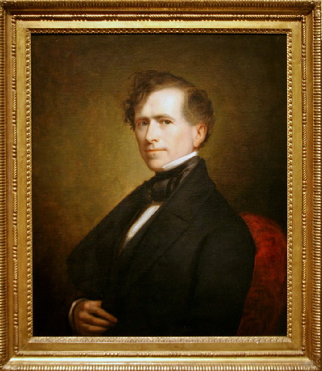 <p>Candidate from the North who could please the South. His success in securing the Gadsden Purchase was overshadowed by the controversy surrounding the Ostend Manifesto (trying to buy Cuba and threatening war if Spain refused), the Kansas Nebraska Act and "Bleeding Kansas." Passions over slavery had been further inflamed, and the North and South were more irreconcilable than before. He succeeded only in splitting the country further apart.</p>