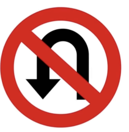 <p>This road sign means: </p><p>A. Do not enter</p><p>B. No U turn</p><p>C. Roundabout is ahead</p>