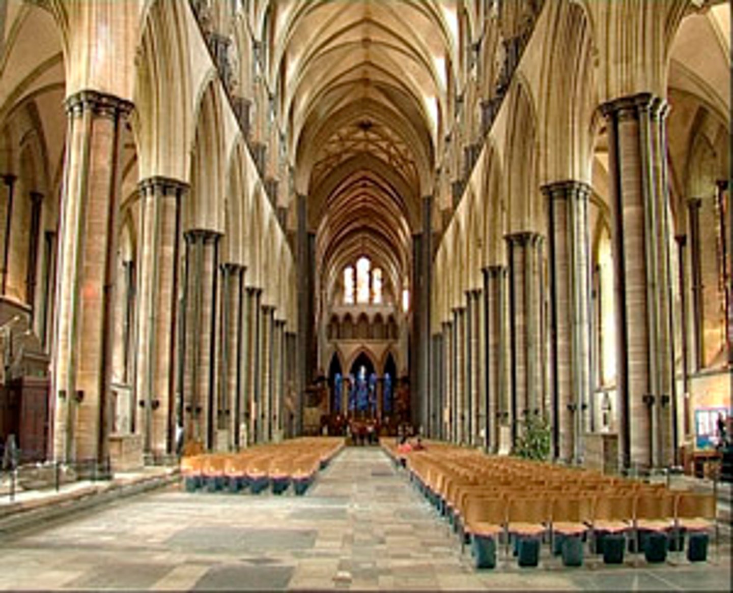 <p>the central part of a church building, intended to accommodate most of the congregation</p>