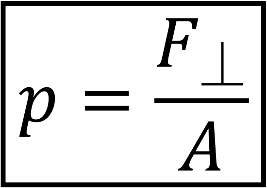 <p><span><span>The force exerted perpendicular to the surface of an object per unit area over which that force is distributed</span></span></p>