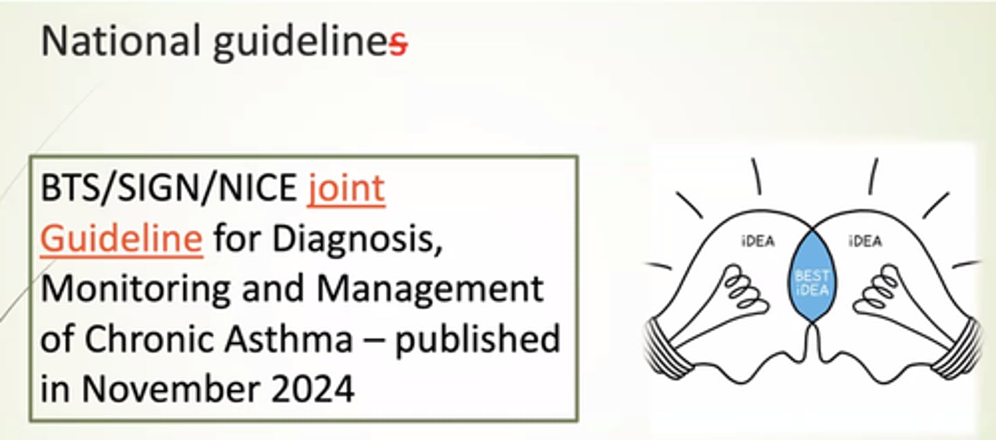 <p>BTS + SIGN + NICE joint guidelines.</p><p>BTS = British Thoracic Society.</p>