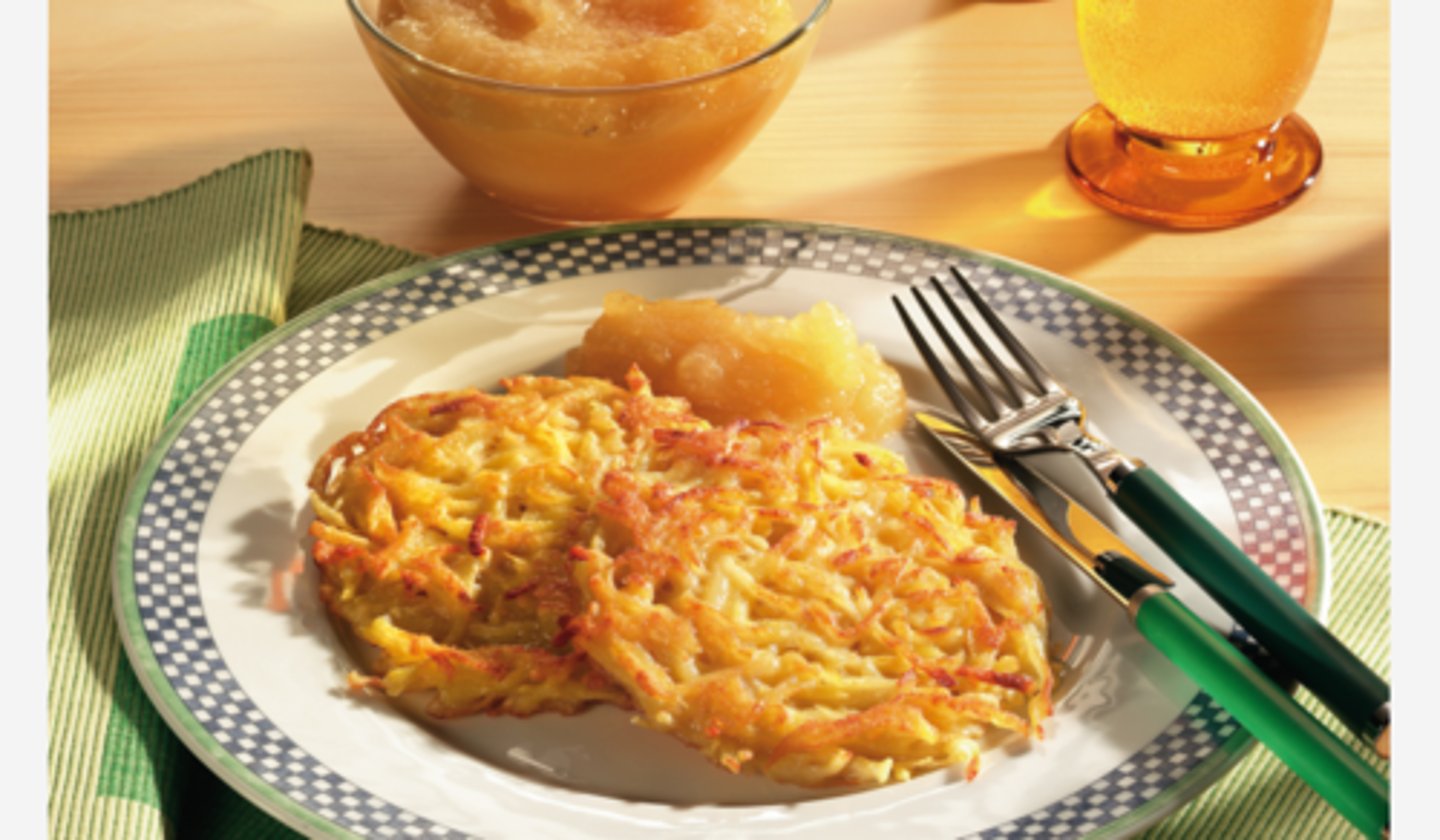 <p>gebakken geraspte aardappel</p>