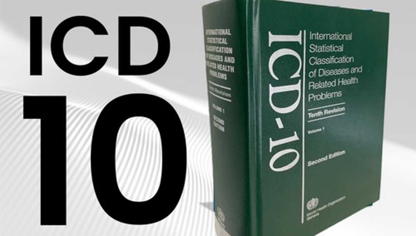 <p>global categorization system for physical and mental illnesses published by the World Health Organization (WHO)</p>
