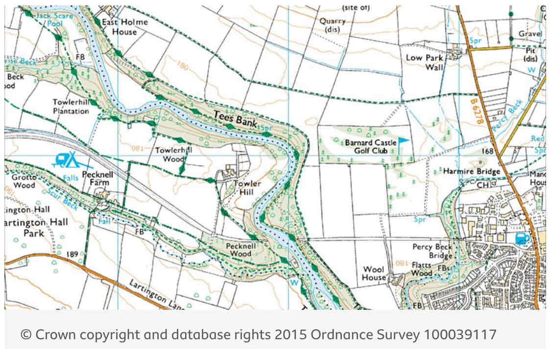 <ul><li><p>Meanders near Barnbard Castle</p></li></ul>