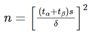 <p>o determine how many samples you need to come to a correct conclusion, you could use the formula shown below (12.11 in your textbook).</p><p>This formula shows that sample size is dependent on... (select all)</p>