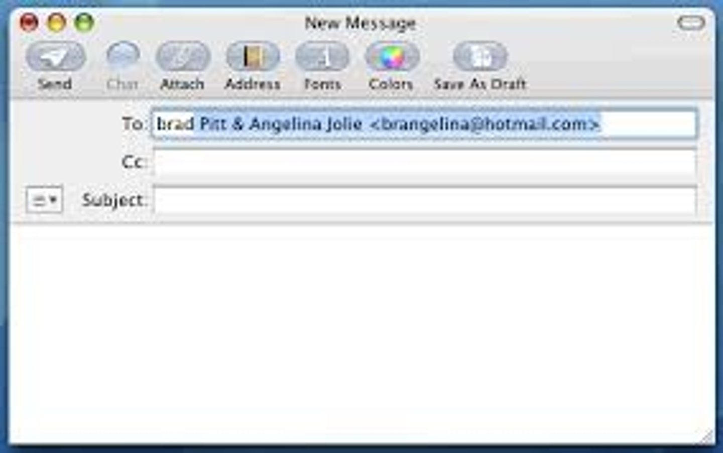 <p>e-mail address</p>