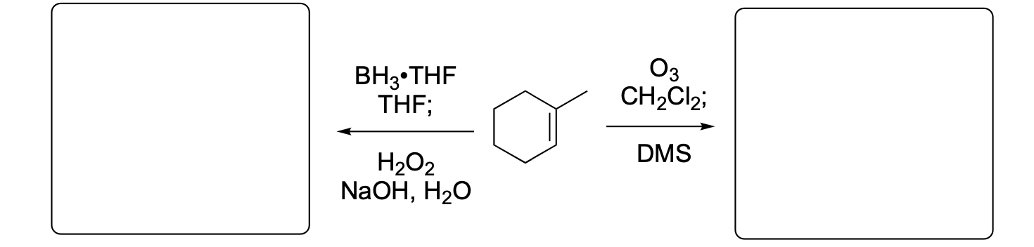 <p>Please provide the major carbon-containing product for each reaction with relative stereochemistry as appropriate.</p>