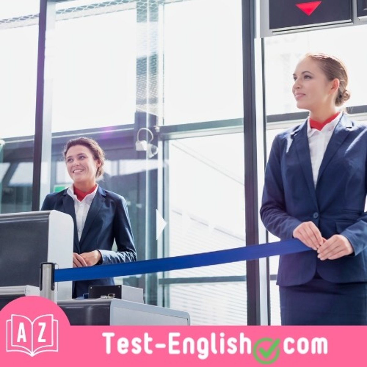 <p>The announcement for boarding Flight 123 to Paris will be made at _____ 5B. (2 words)</p>