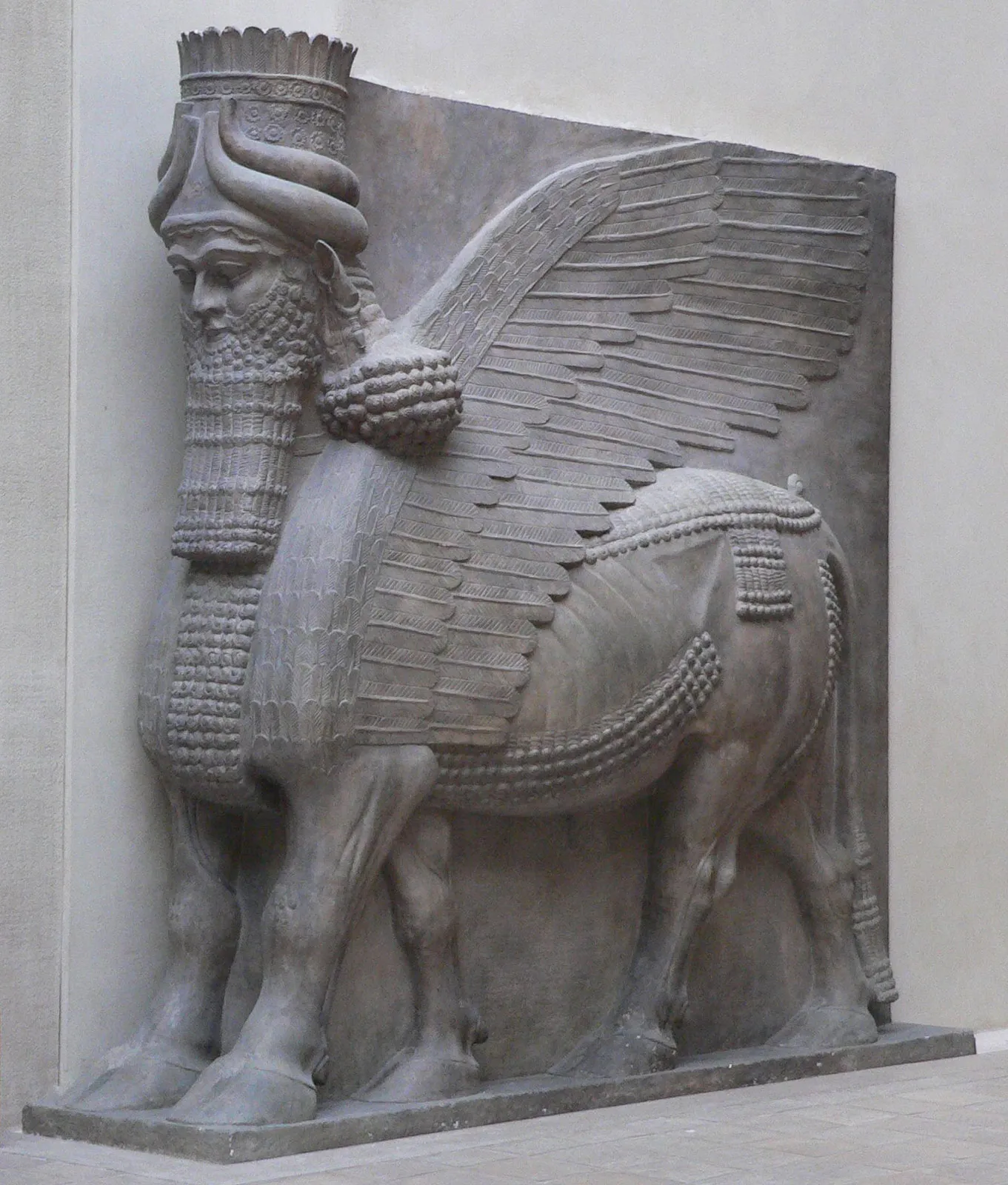 <p>Lamassu from the citadel of Sargon II</p>
