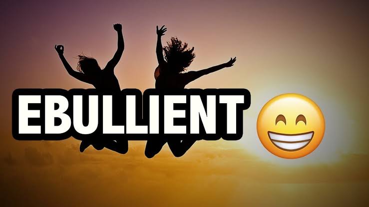 <p></p><p class="is-empty is-editor-empty has-focus">Meaning: Cheerful and full of energy.</p><p class="is-empty is-editor-empty has-focus">Synonyms: Exuberant, enthusiastic, lively, effervescent.</p><p class="is-empty is-editor-empty has-focus">Antonyms: Depressed, unenthusiastic, dull, lethargic</p><p class="is-empty is-editor-empty has-focus">Example: The ebullient crowd cheered as the winning team entered the stadium.<br></p>