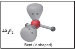 <p>tetrahedral - v-shaped<br>4 electron groups&nbsp;<br>bond angle of <109.5</p>