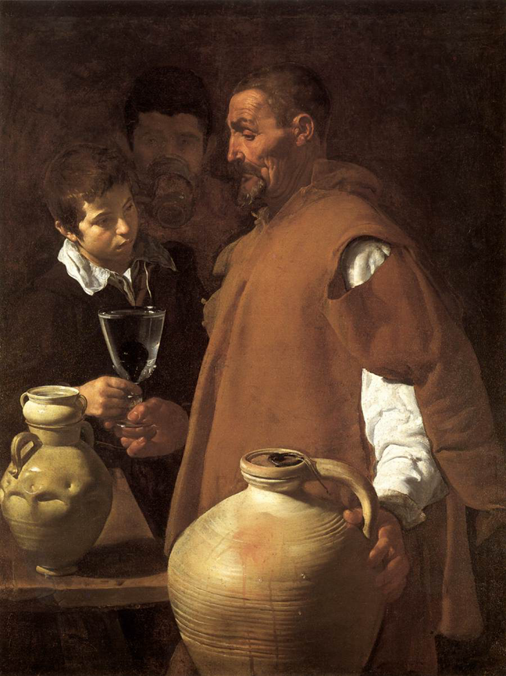 <p><span>What type of works was Velázquez known for during his period in Seville?</span></p><p><span>-Religious paintings</span></p><p><span>-Bodegones (everday life scenes)</span></p>