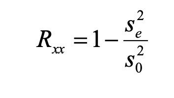 Subtract the ratio of error variance to observed variance by 1 to place in the same context of reliability (rather than error).