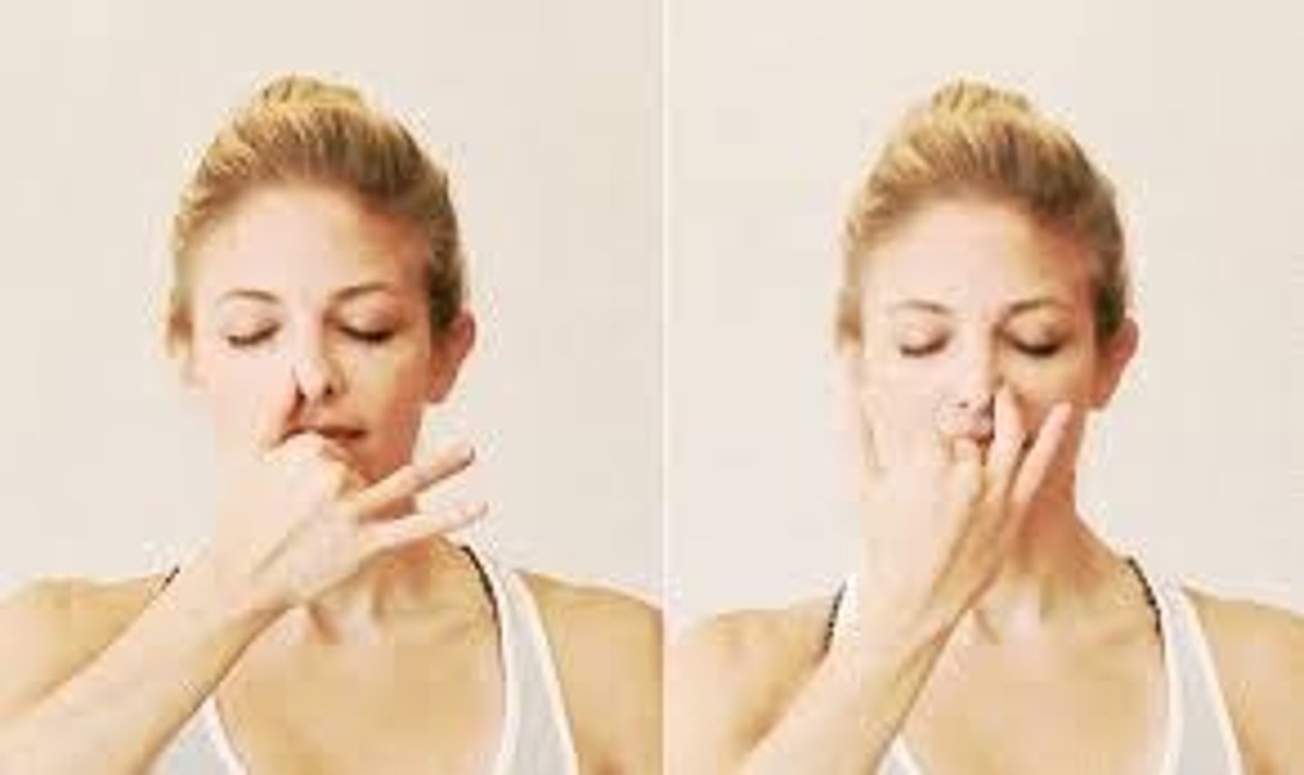 <p>Cleansing and purifying pranayama</p><p>Breathing through each nostril</p><p>Balances solar and lunar energies</p>
