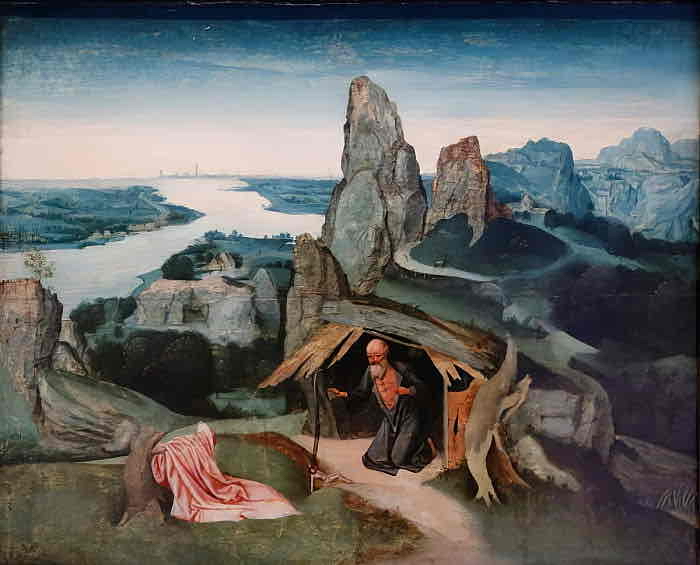 <p>Saint-Jérôme traversant le désert</p>