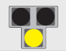 If the HAWK signal has a solid yellow light,
