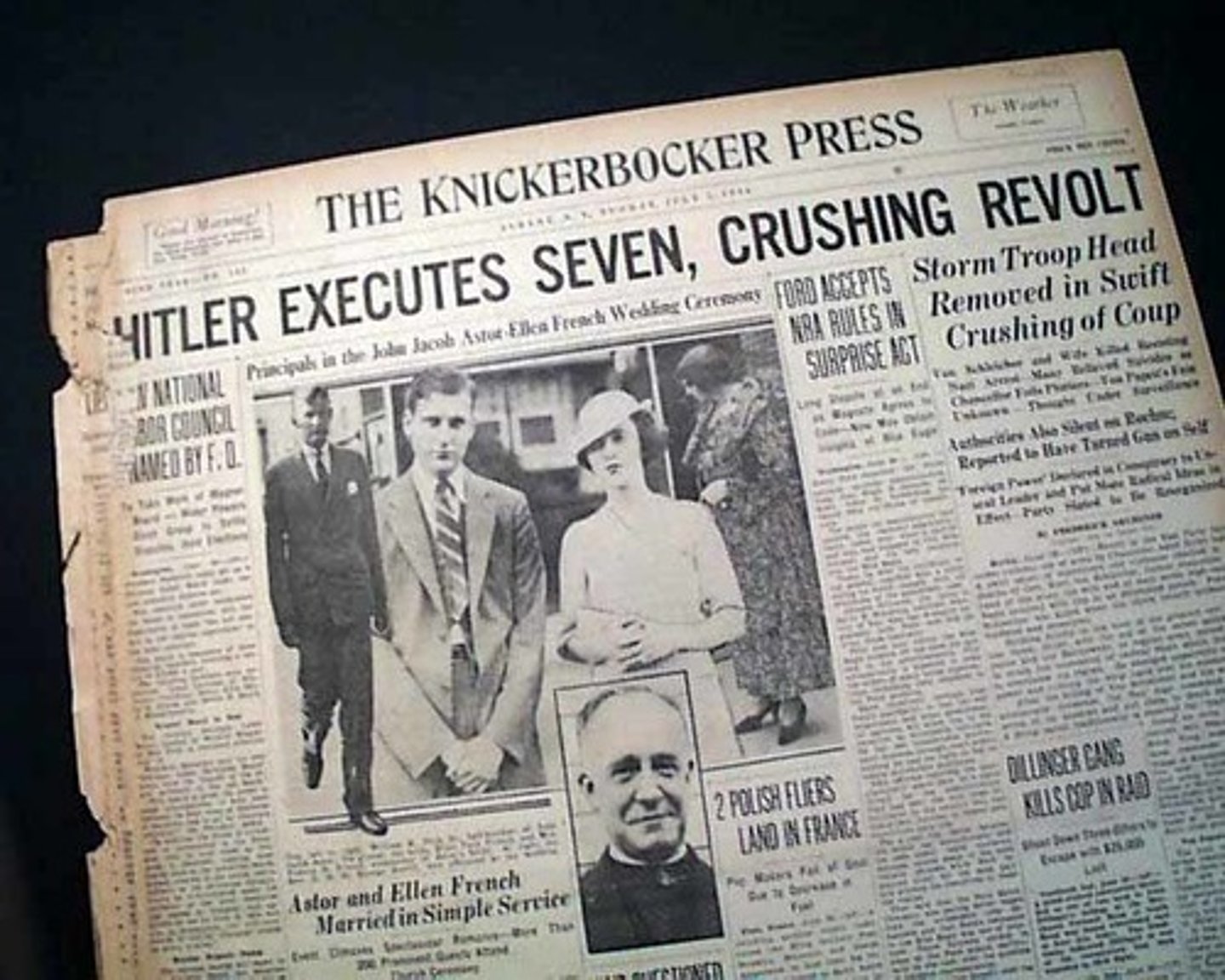 <p>conflicts with leader of SA led Hitler to assassinate SA leaders and other opponents</p>