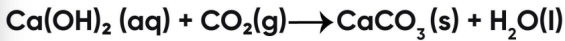 <p><span>Calcium Hydroxide can react with CO2 to form?</span></p>