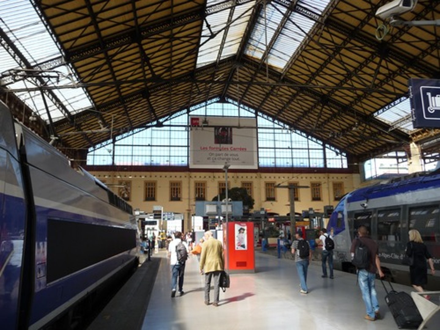 <p>a train station</p>