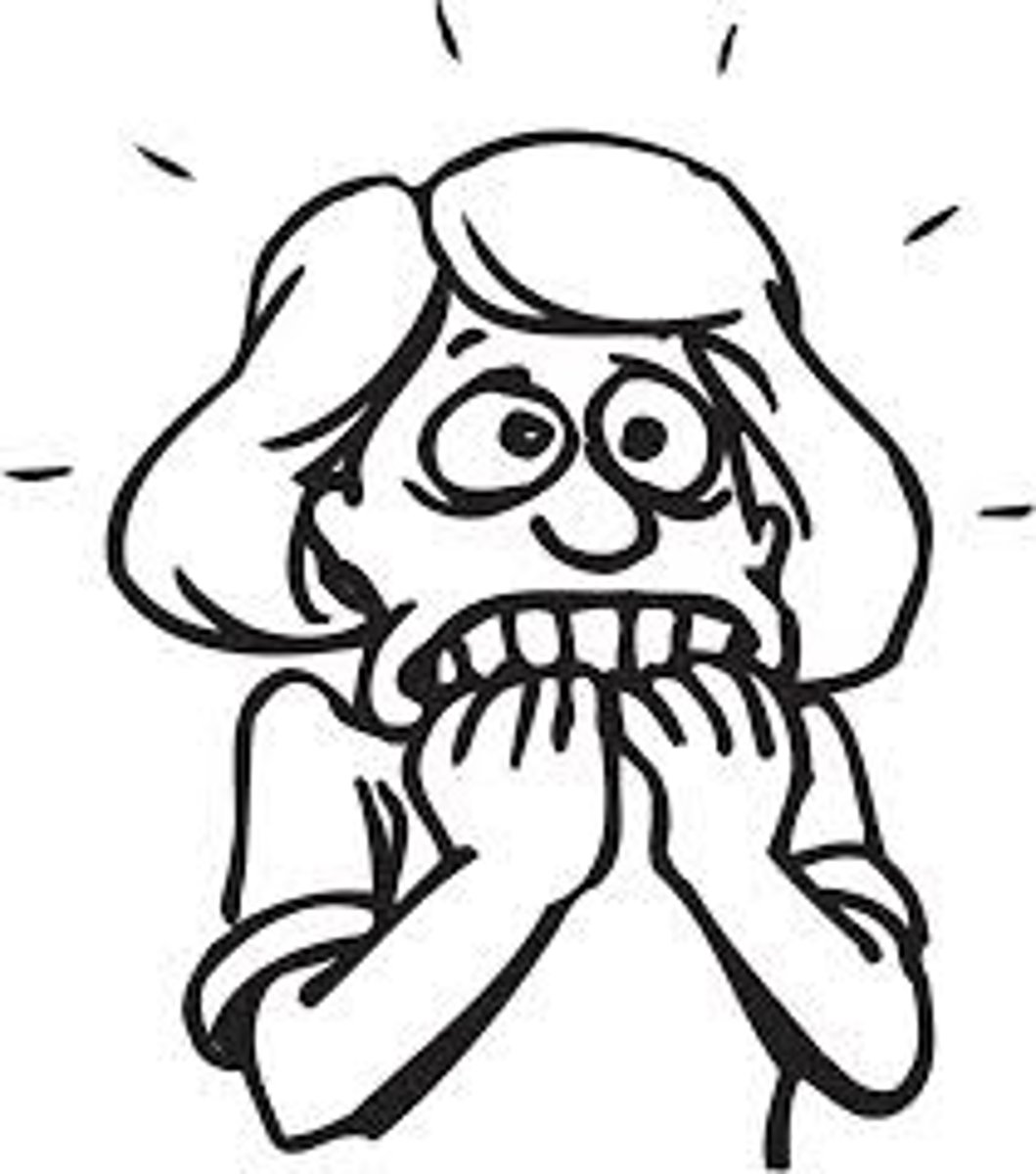 <p>jǐnzhāng - nervous</p>